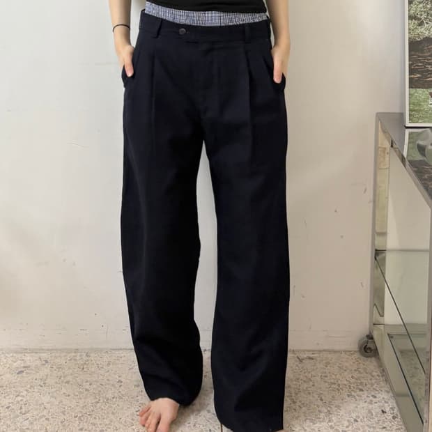 90‘s BURBERRY 투턱 슬랙스 