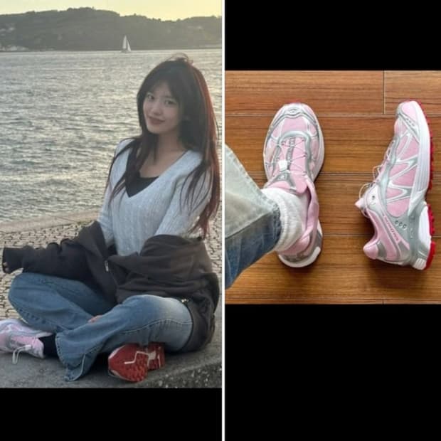살로몬 샌디리앙 핑크 (안유진) 신발