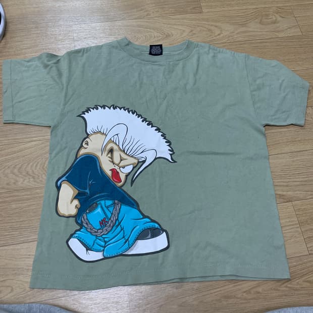 L)No rules 90's 싱글스티치 크롭 반팔