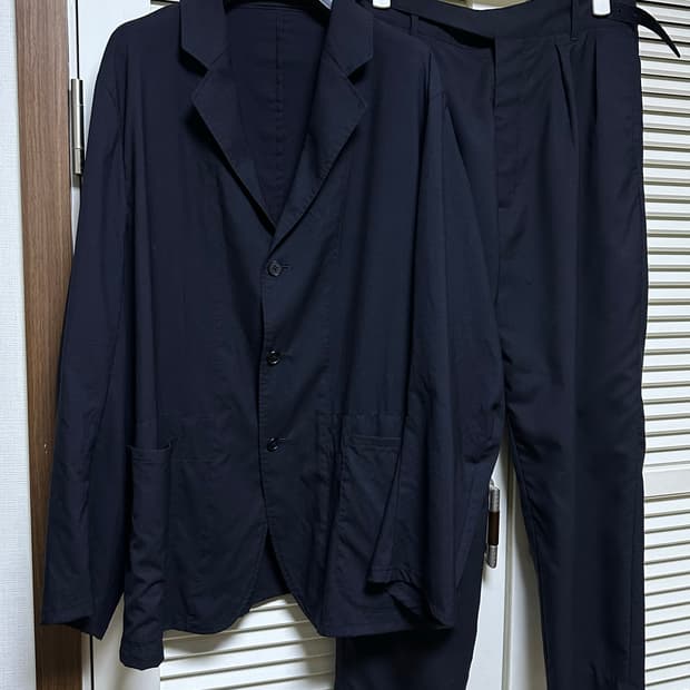 [38,30] 캡틴선샤인 워셔블 트로피컬울 셋업 (탑 네이비)