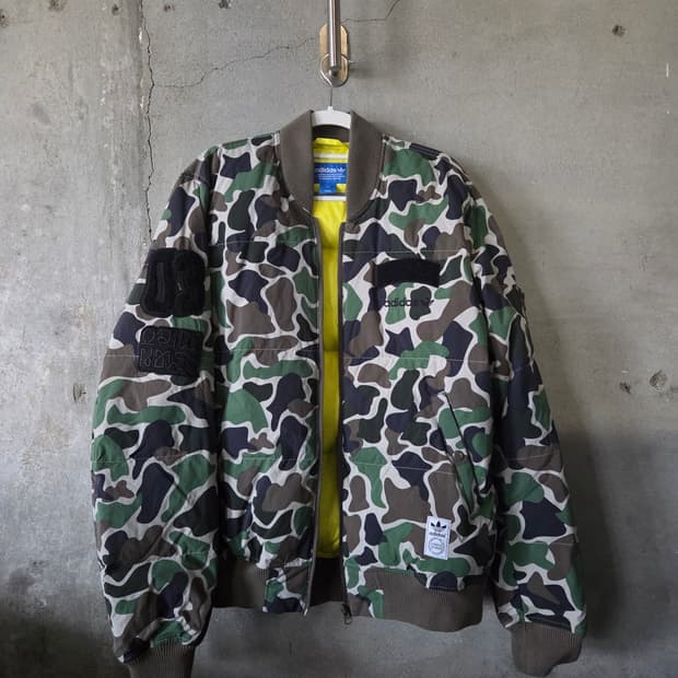 빈티지 무드 아디다스 카모 봄버자켓 105새이즈