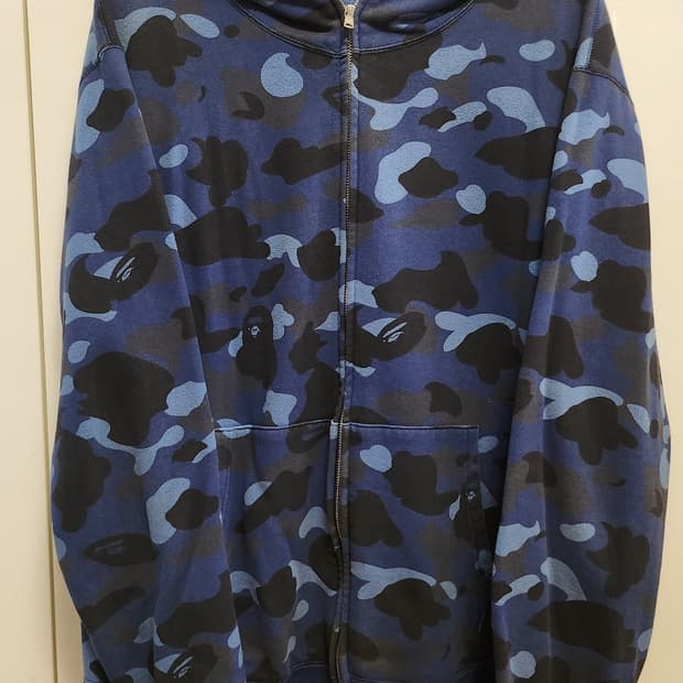 베이프 샤크후드 청계 블루카모 XXL 2XL