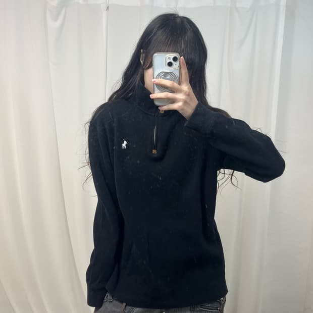 Polo Black Half-zip Knit