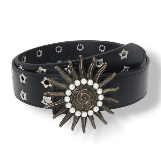 Vintage mood SUN stud belt