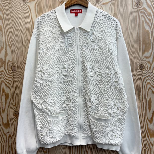 25ss 슈프림 크로셰 집업 가디건