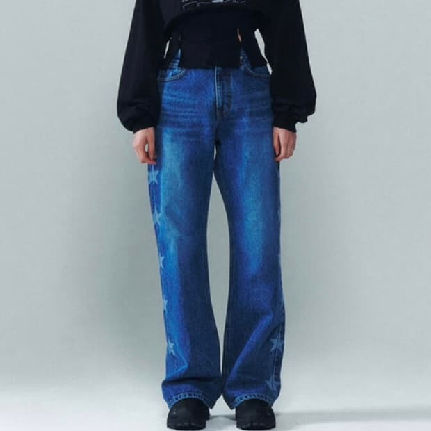 Star Bleached Jeans