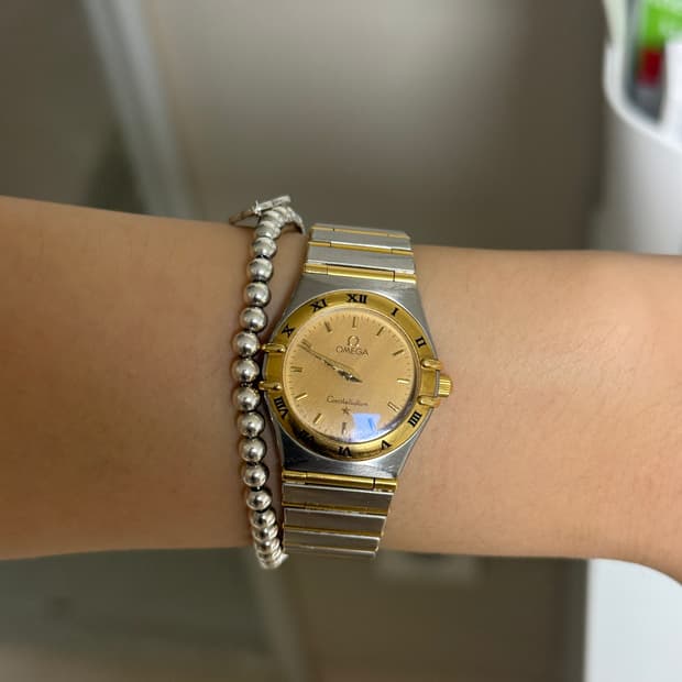 오메가 18k 컨스텔레이션 콤비 여성 시계