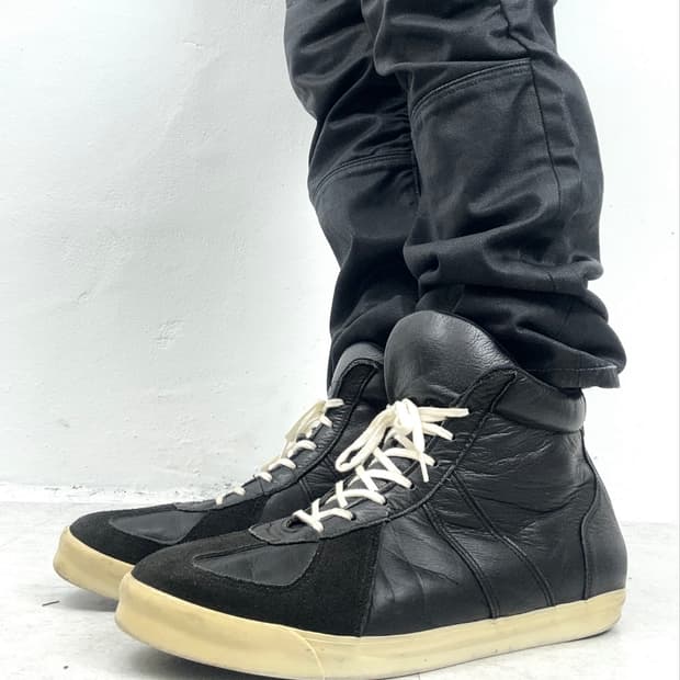 Wjk Black Leather High-Top Zip Sneakers 