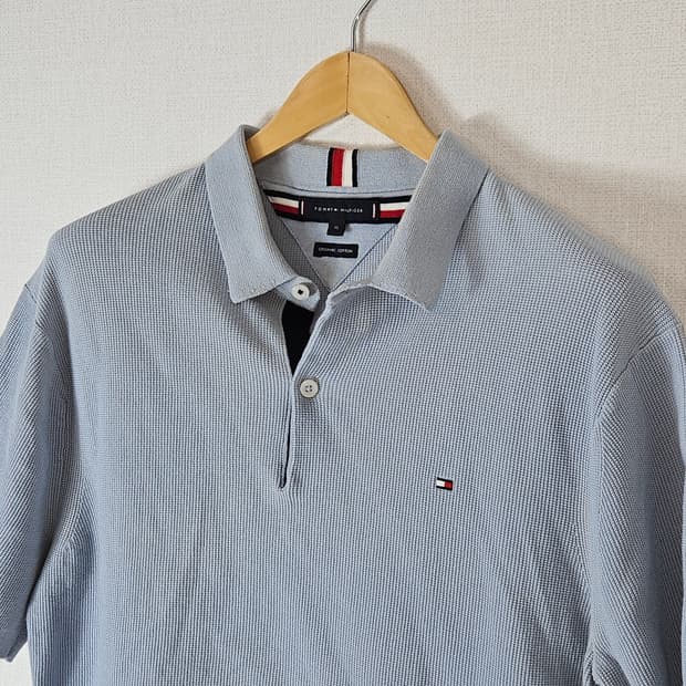 타미힐피거 반팔니트 카라티 오가닉코튼 폴로 피케티 XL