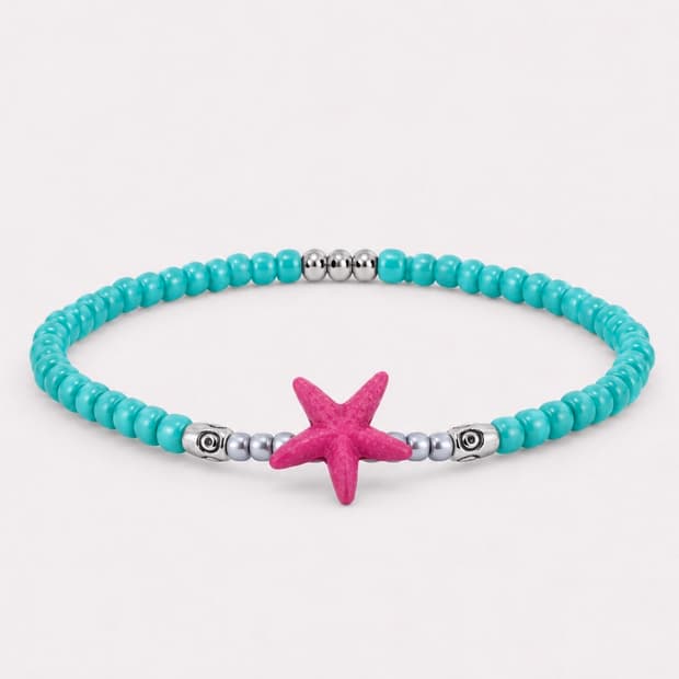 Beaded Bracelet No.2 Aqua Pop 🩷🩵