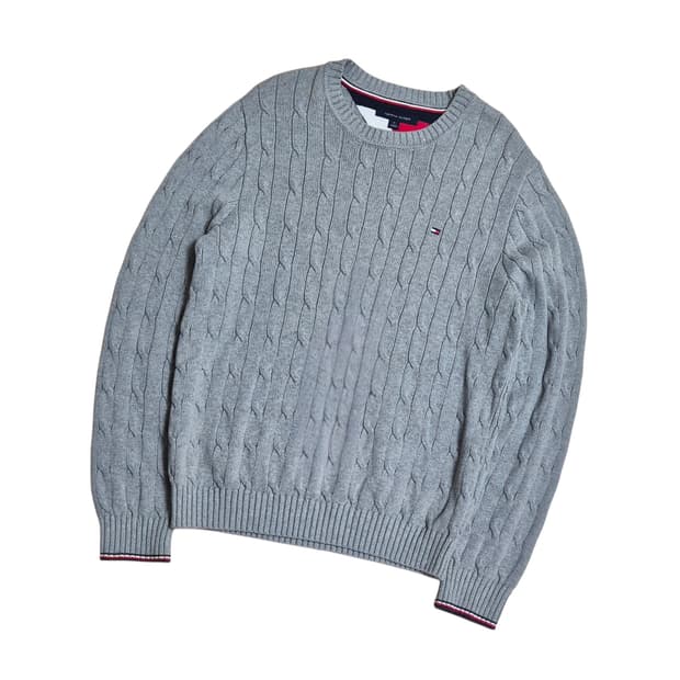 타미힐피거 꽈배기 니트