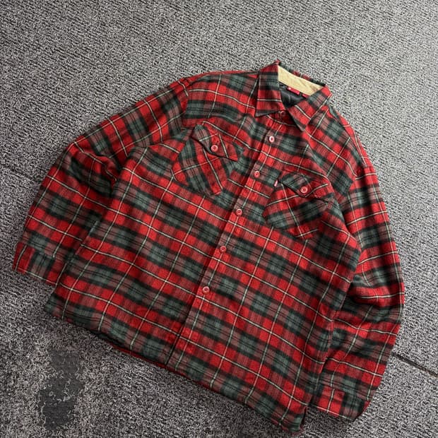 리바이스 아메카지 타탄 체크 웨스턴 플란넬 자켓 3422