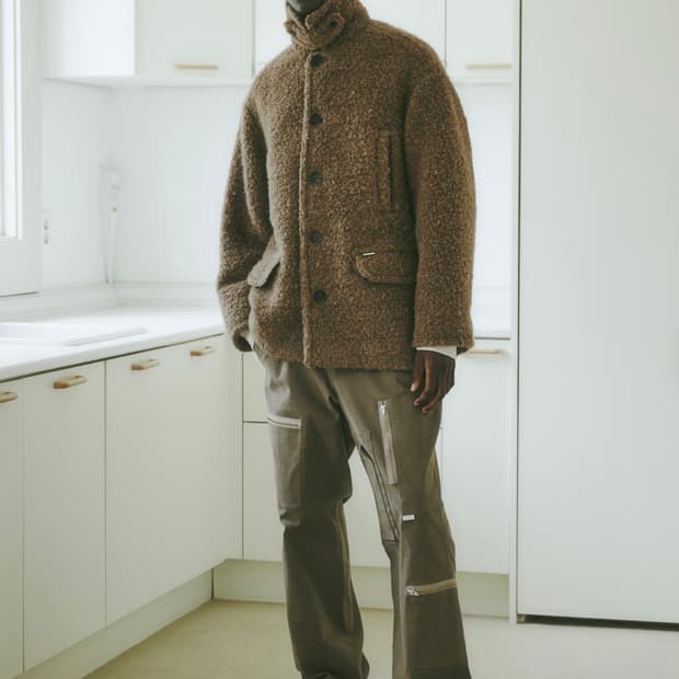 (새상품) 노이스 하프 울 코트 브라운 XL