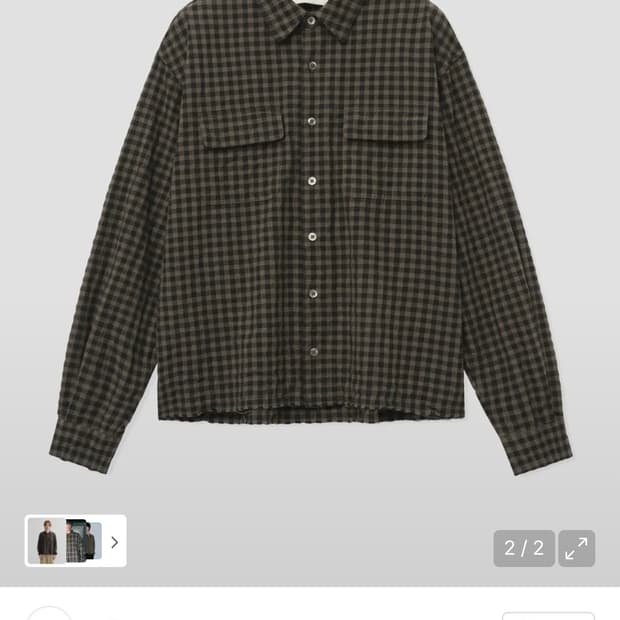 노운 타탄 셔츠 브라운