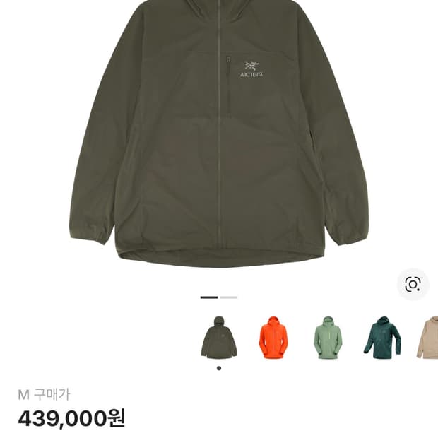 아크테릭스 스쿼미시 후디 타츠 M