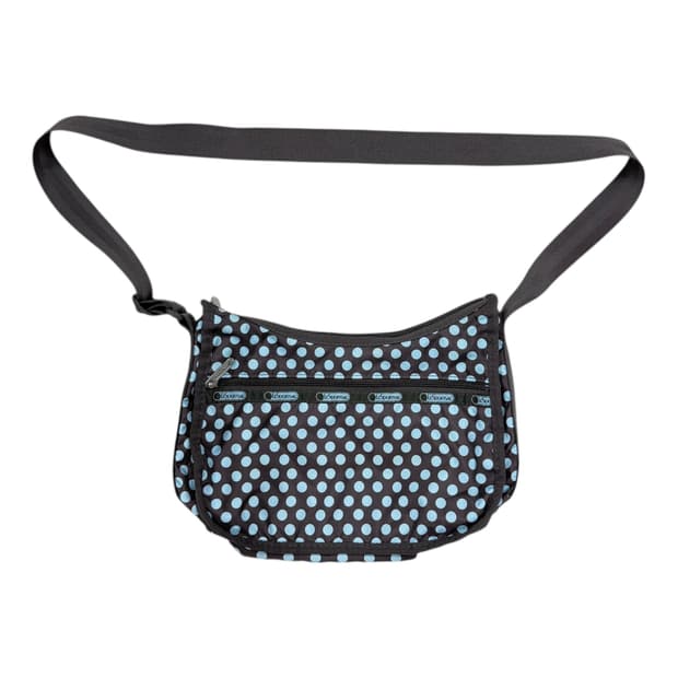 레스포삭 모리걸 도트 땡땡이 민트초코 브라운 크로스백 가방