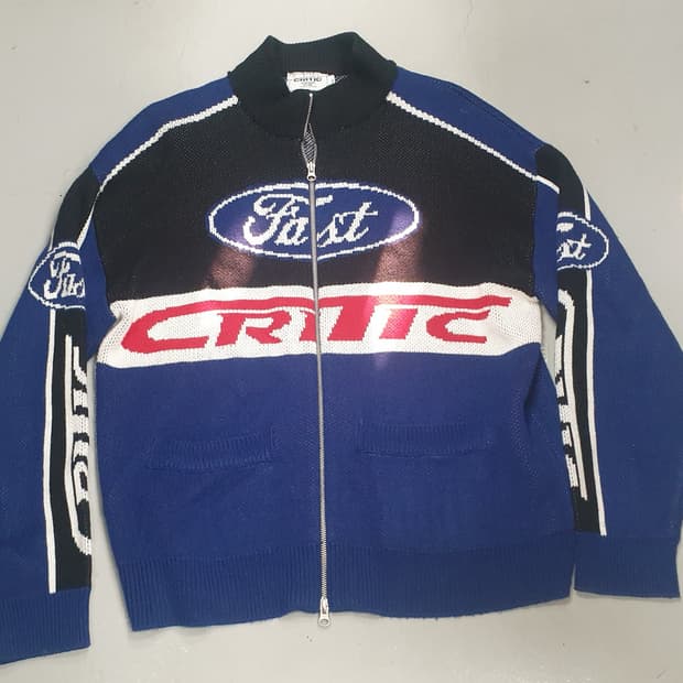 크리틱 레이싱 니트 집업 L