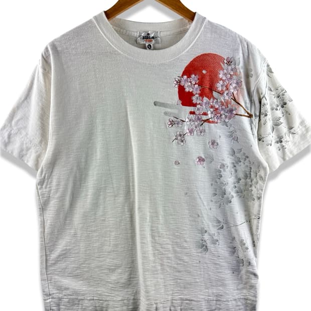 카라쿠리타마시 사쿠라 오리엔탈 자수티셔츠2671