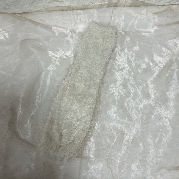 빈티지 베이지 퍼 니트 발토시 레그워머