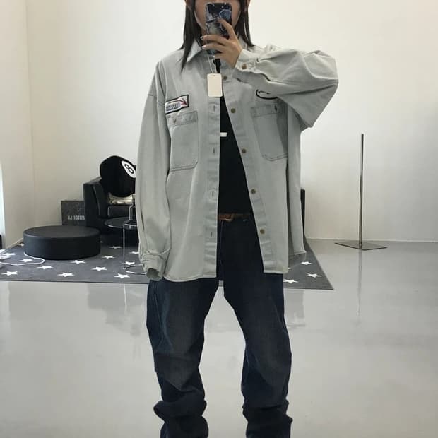 Wego 데님 셔츠