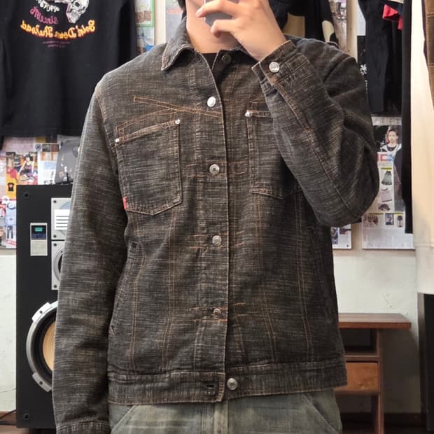 JPN 흑청 오버핏 트러커 자켓