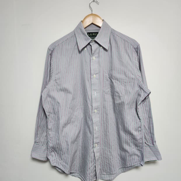 폴로Polo 스트라이프 코튼 셔츠 L - S175