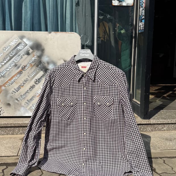 빈티지 리바이스 체크 플란넬 셔츠 XL (603)