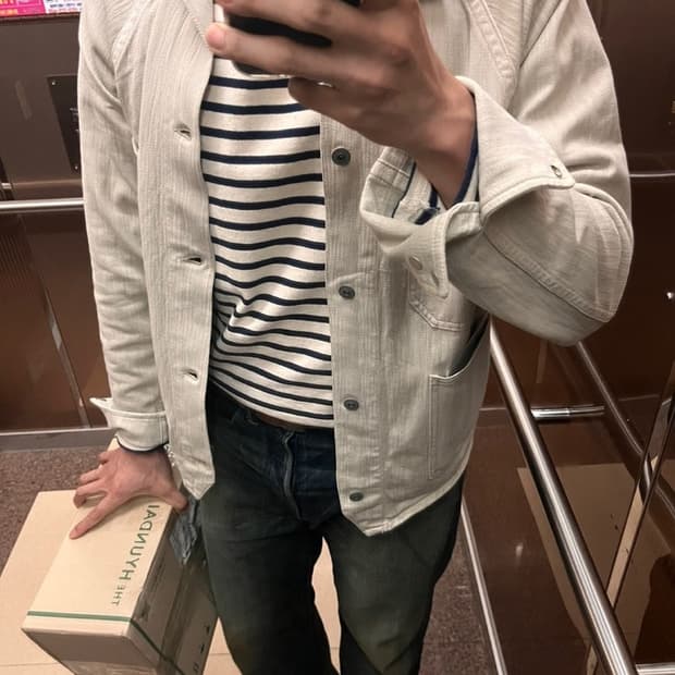 RRL 니트 헤링본 트윌 자켓