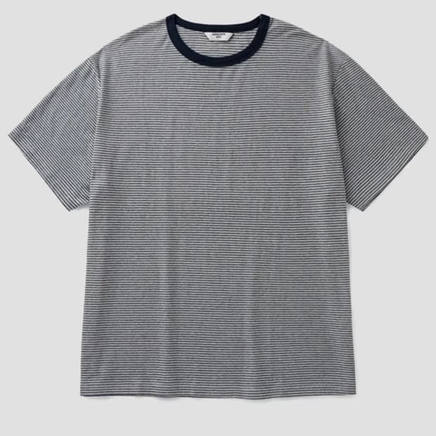 유니온블루 NARROW BBORDER T-SHIRT [GRAY] L사이즈