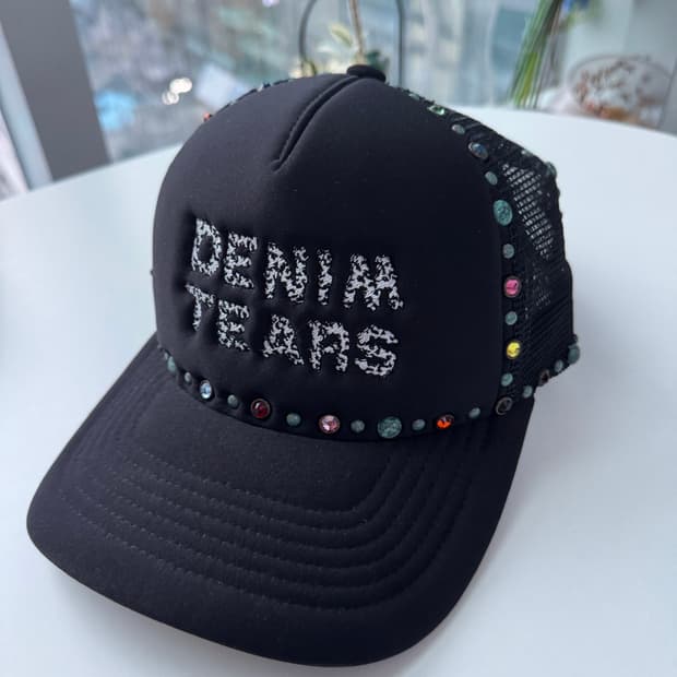 데님티어스 라인스톤 잼스톤 트러커 캡 볼캡