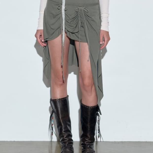 스컬프터 Layered Fairy Skirt Khaki xs