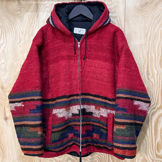 Tela 90’s 네이티브 아메리칸 나바호 울 후드 자켓