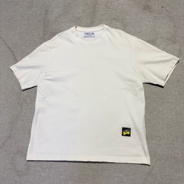 솔리드옴므 백 프린팅 반팔 라운드 티셔츠