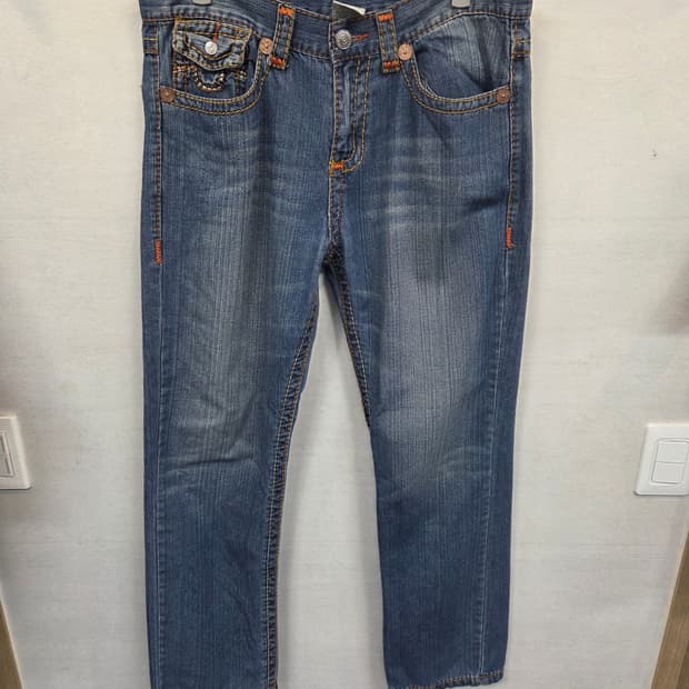 트루릴리전 빈티지 스티치 데님팬츠 34