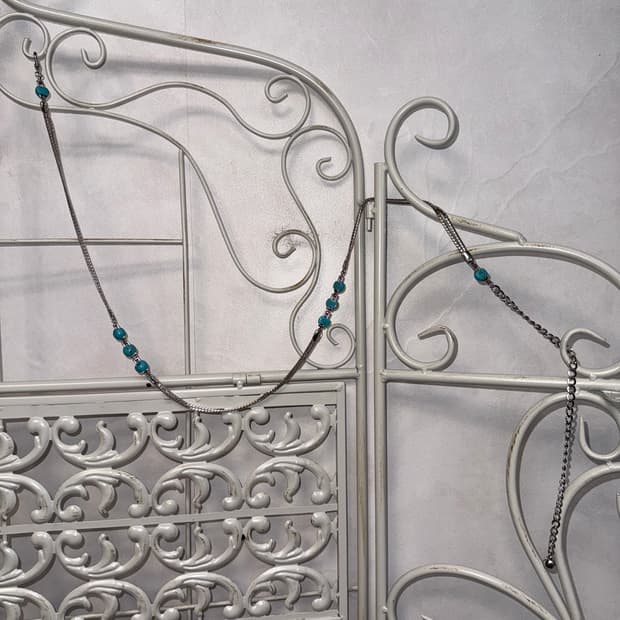 Mint emerald gemstone chain belt