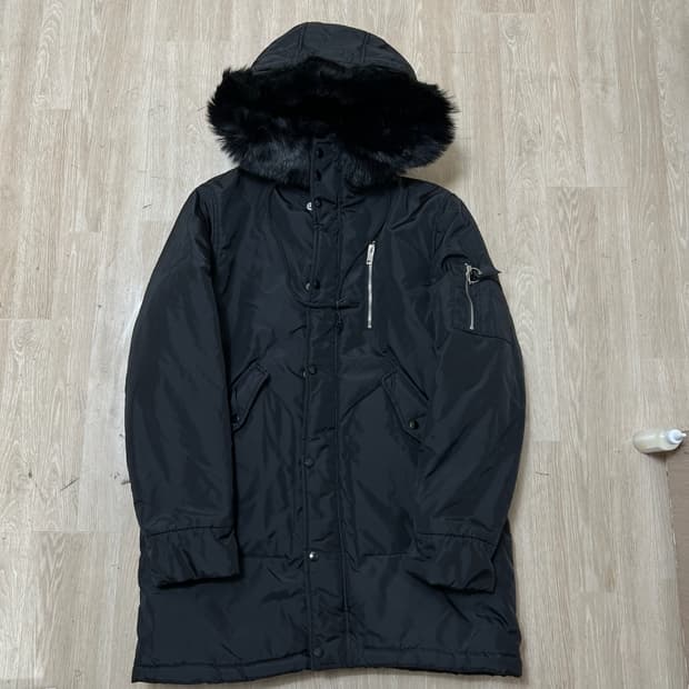 남성 밀리터리 퍼후드 덕다운 야상 패딩 L/100 