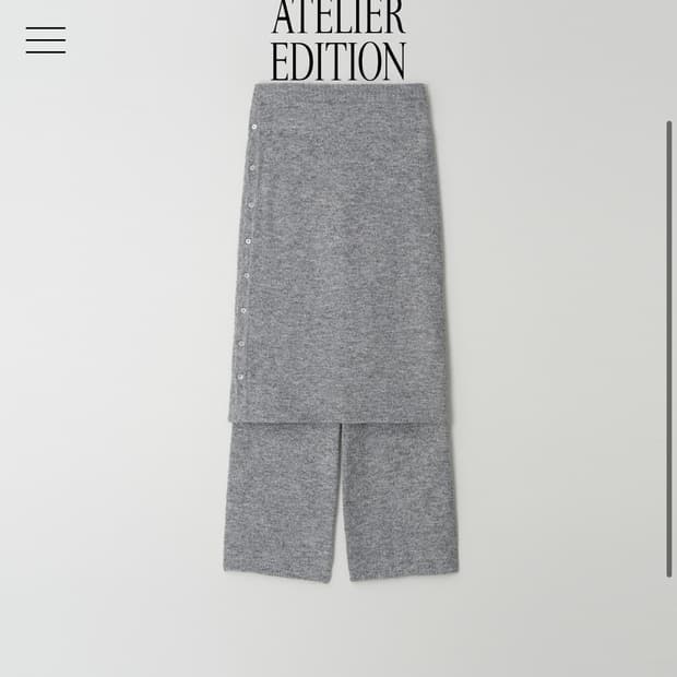 아뜰리에 에디션 Knit Skirt Wrap Pants