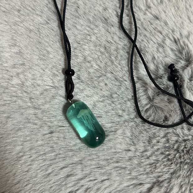 레진 해파리 팬던트 박제 빈티지 목걸이