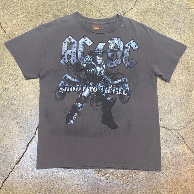 미국빈티지 ACDC 아이언맨 2 슈트 투 더 틸 반팔 티셔츠