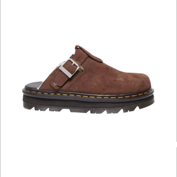 닥터마틴 제브젝 스웨이드 플랫폼 뮬 다크브라운