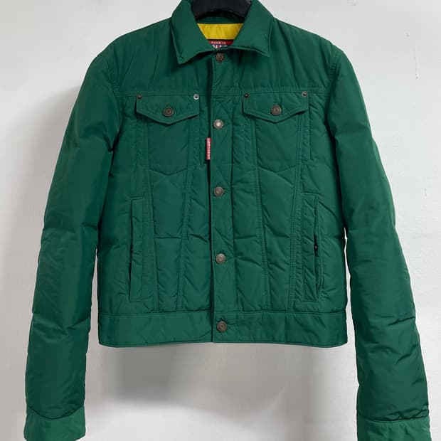 디스퀘어드2 크롭 셔츠 다운패딩 (on.395)