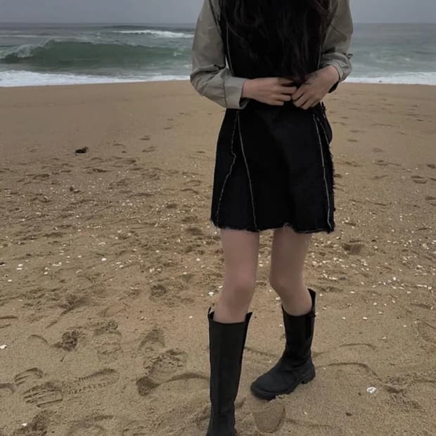 애니원모어 코티 빈티지 데님 원피스