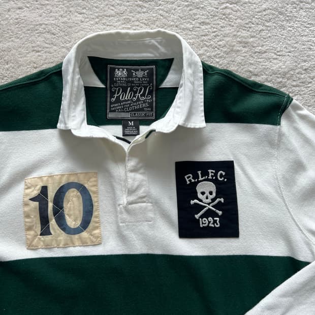 폴로랄프로렌 럭비티 그린/화이트