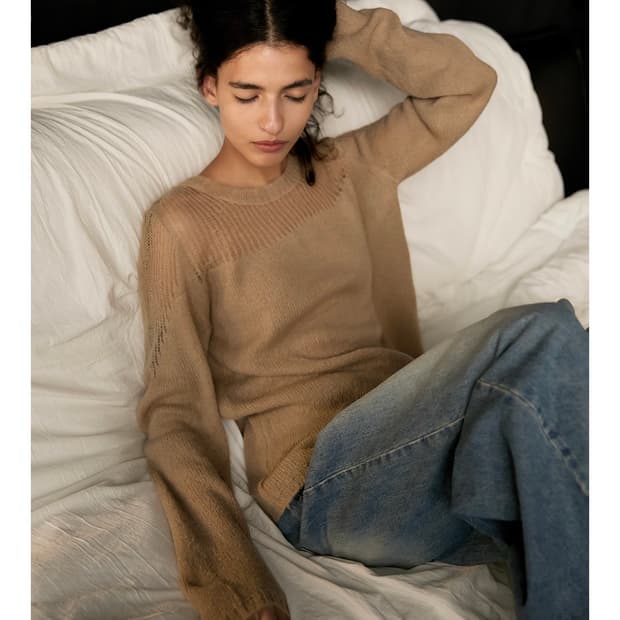 더포르타 모헤어 시어 니트