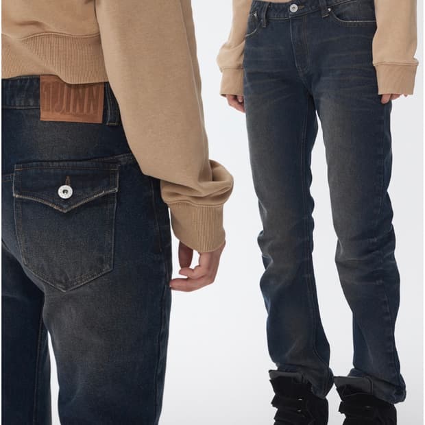 Omg Washed Cat Whisker Blade Jeans