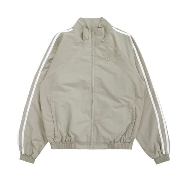 락케이크 나일론 트레이닝 자켓 베이지