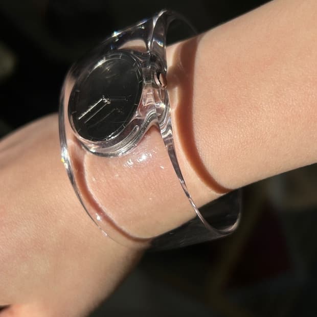 Issey Miyake clear bangle watch