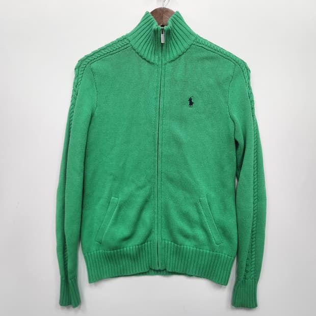 폴로 랄프로렌 연두색 니트집업