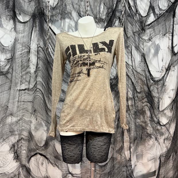 Y2K Graphic See-through Long Sleeve