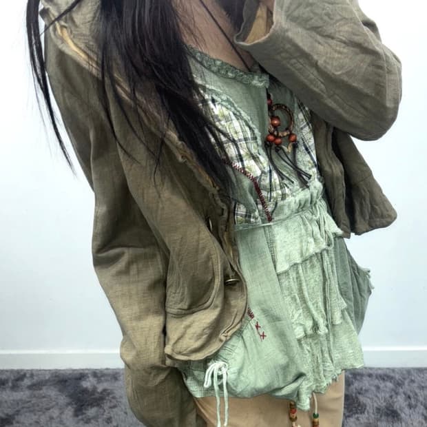 빈티지 카라 자켓